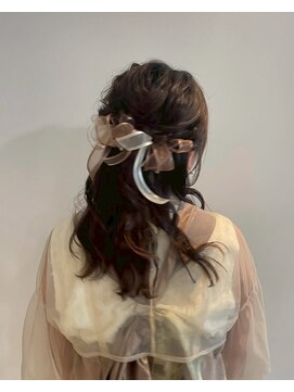 ヘアーブレイス(hair brace) 千葉駅/着物ヘア/大人ガーリー/ダークアッシュ/似合わせカット