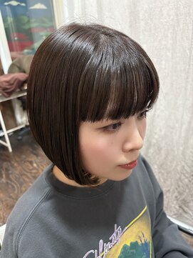 ラヴ(Lab) ワイドバングボブ×ショコラブラウン