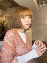 サンルーム(SUN room) 大人可愛いミルクブラウンモカブラウン顔周りカットレイヤーボブ