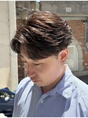 京都メンズカットメンズパーマニュアンスパーマセンターパート