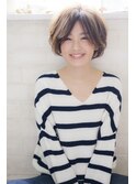 前髪長めエッジショートボブ☆簡単スタイリング３