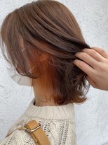 バース ヘアデザイン(Birth hair design)&nbsp;イヤリングカラーオレンジ