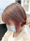 ハイトーンインナーカラーピンク♪