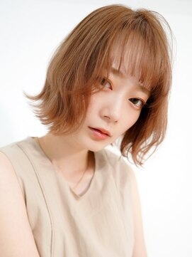 ラフィス ヘアーヴェイル 梅田店(La fith hair vail) 【La fith】ミルクティーベージュ×くびれボブ