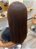 ブリーチなしカラー大人かわいい艶カラー×美髪トリートメント☆