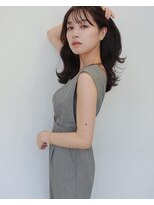 ノイ(noi)&nbsp;オリーブグレージュ ミディアムヘア シースルーバング　髪質改善