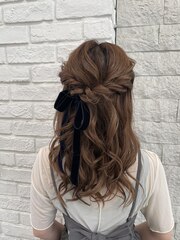 ヘアセット★リボンアレンジ