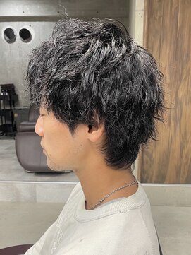フイ 自由が丘(men's salon Hui) メンズ/アップバング/ツーブロックマッシュ/束感ショート波巻き