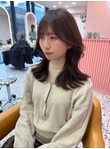 韓国ヘア/くびれヘア/顔まわりカット/前髪あり