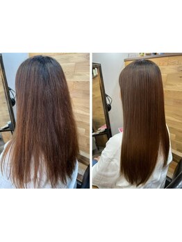 1人1人に合わせたオーダーメイドの縮毛矯正◇カラーと同時施術可能＆ダメージレス！「なりたい」が叶う。