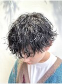 波巻きニュアンス/メンズカット/メンズパーマ/マッシュショート