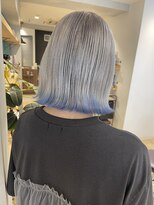 エミス バイ メルト 吉祥寺(emis by melt)&nbsp;【堀惠】ブリーチカラー裾カラーシルバー水色カラー吉祥寺
