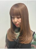 レイヤー/ワンホン/顔まわりレイヤー/韓国/金山/ベージュカラー