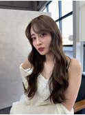 ミニウルフチェリーブラウンホワイトグレージュフェザーパーマ
