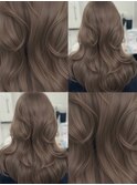 ヘーゼルベージュ ブリーチなし レイヤーカット 海外風