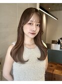 韓国レイヤーカット/くびれ巻き/前髪顔周り/セミディ[門前仲町]