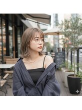 ナチュラルに揺れるレイヤーで軽やかに［勝田台/八千代/ブリーチなしダブルカラー/顔周りレイヤー］