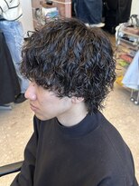 エリマバイフィフス 調布(elima by fifth) 調布メンズパーマツイストスパイラルパーマセンターパートウルフ