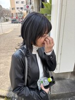ヘアーサロン グラブ(hair Salon grab)&nbsp;ブルーブラックカラー×ハイライト