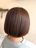 綺麗にまとまる、つややか透明感ボブ