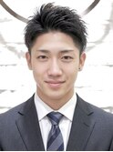 王道ビジネス×カジュアルアップバング×黒髪短髪ツーブロック