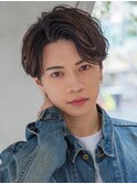 メンズ刈り上げツイストスパイラルフェザーパーマシャドウパーマ