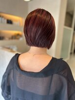 エリン バイ リル ヘアー 本陣(eLin by LiL hair)&nbsp;レイヤーボブ×夏レッド