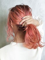 アイティー バイ アルバム 中野店(IT by ALBUM)&nbsp;根本暗めピンク_ハイライトカラーオリーブカラー_ba303052