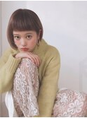 グレージュ/オン眉/ミニボブ/切りっぱなしロブ/たまプラーザz
