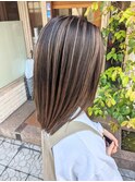 #バレイヤージュ#グラデーション#グレージュ#ベージュ#外国人風