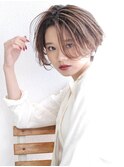 ハンサムショート×ハイライトカラーのクールショート 野村恵子
