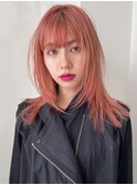 ペールピンク ケアブリーチダブルカラー ハイトーンモードヘア