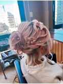 ハート編み込みフルアップ