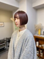 アンドチル 渋谷(AND CHILL) ミニボブ/チェリーピンク/ブリーチなしワンカラー