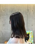 小顔切りっぱなし○ミディアムヘア【NICA 溝の口店】