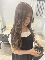 シー ヘアデザイン(see hair design)&nbsp;髪質改善ヘアスタイル外ハネボブワイドバングワインレッド