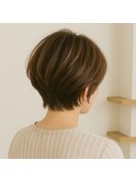 艶感ハイライト奥行きショートボブ 20代 30代 40代 50代60代