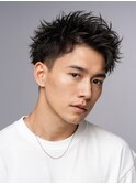 Haleニュアンスパーマスパイキーショートフェザーパーマバーバー