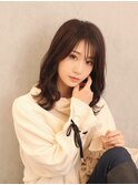 20代30代40代大人可愛いワンカール肩ラインミルクティー