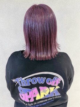 ピンクバイオレット/ダブルカラー/ボブ［上福岡］