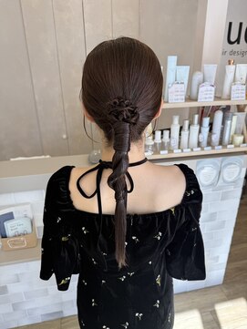 ジュエ ヘアー デザイン(Jue hair design) 個性派タイトポニー/ヘアセット/お呼ばれヘア/結婚式/知立/刈谷