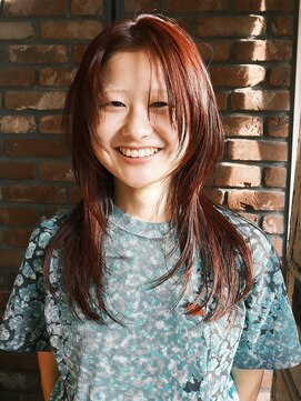 ボコカ(bococa) 【macana指名】ロングレイヤーカットハッシュカットシャギー暖色