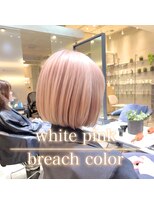 ロンドシェリ 仙台(Lond Cheri)&nbsp;ケアブリーチホワイトピンクブリーチカラーダブルカラー仙台前髪