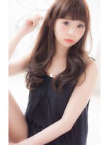 アンジュ ヘアー(Ange hair)&nbsp;大人かわいい　ベージュカラー　耳かけ　ニュアンスロング