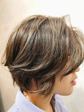 シンクタンク(THINK TANK) 丸みショートボブ/大人ニュアンスカール アッシュブラウン