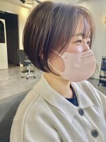 カラン(caran)&nbsp;丸みショート/シルキーベージュ/シースルーバング【MAZDA】