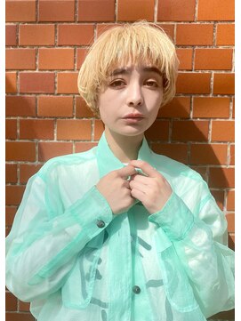 イリヘアサロン(iri hair salon) ハイトーンのマッシュショート♪