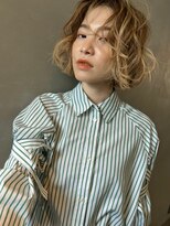 パーク(PARK)&nbsp;【PARK】イエローベージュ×カーリーボブ