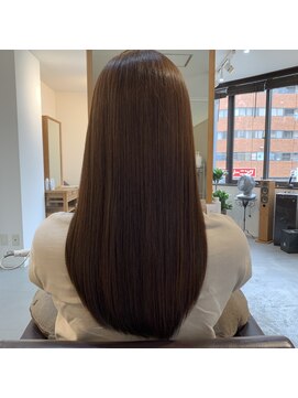 アンクル(ancre) 艶髪×ロング×ミルクベージュ×髪質改善カラー【広島】【美髪】