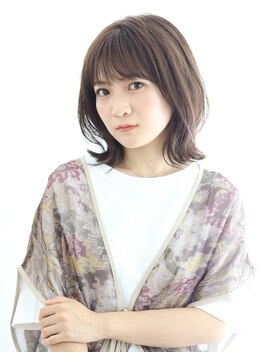 リン(Rin) こなれミディ×くびれボブ/イルミナカラーベージュ 30代40代50代